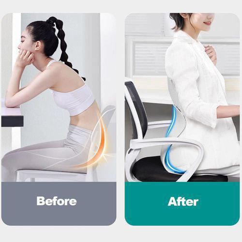 Coussin de Chaise de Bureau Ergonomique avec Support Lombaire